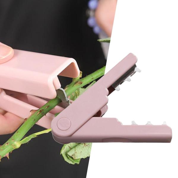 バラのトゲ除去ツール 花の茎除去器 家庭菜園用 花屋用 丈夫なピンク