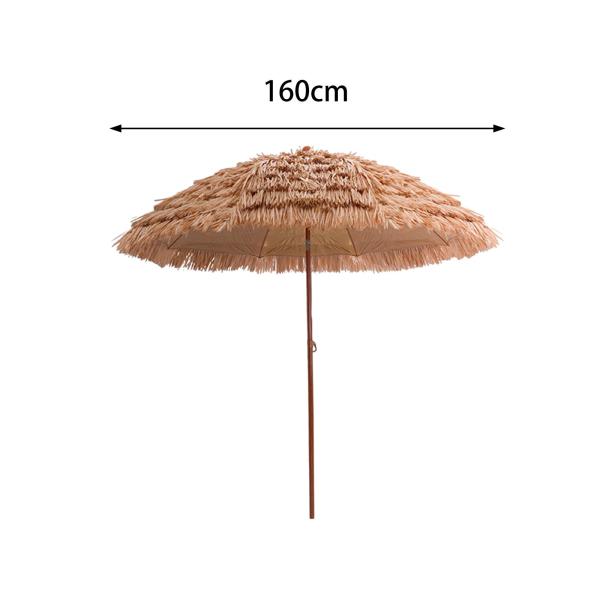 160cm キャノピー ハワイアン プール傘 パティオ傘 丈夫な金属リブ ビーチ傘 トロピカル装飾