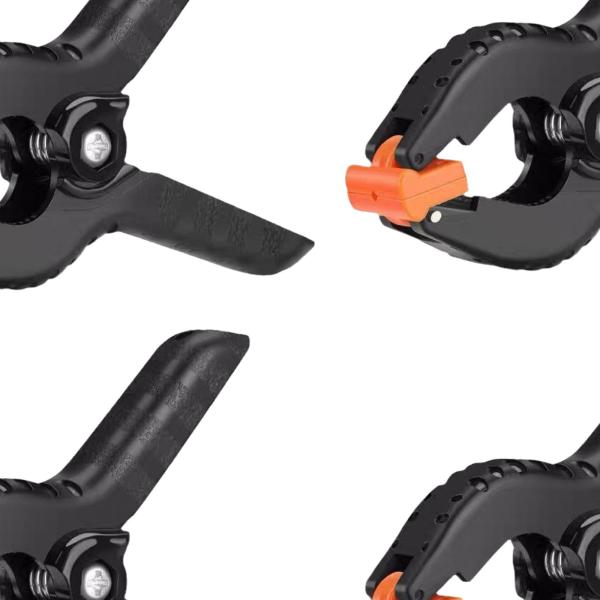 4個入り 写真用背景クランプ 背景クリップホルダー 4インチ 頑丈 スプリングクランプ クリップ 紙 布 キャンバス モスリン用