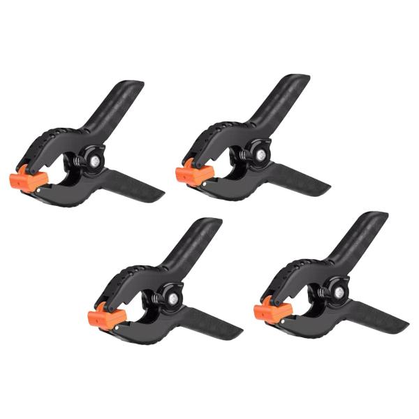 4個入り 写真用背景クランプ 背景クリップホルダー 4インチ 頑丈 スプリングクランプ クリップ 紙 布 キャンバス モスリン用