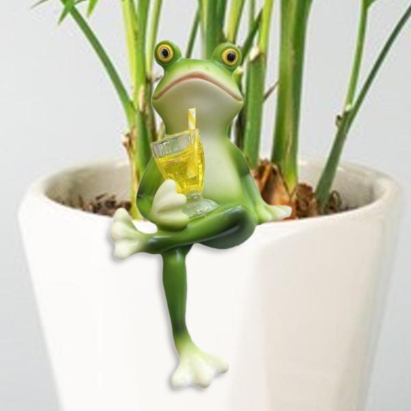 庭用カエルの像 芝生裏庭用人工動物オーナメント 屋外スタイル B