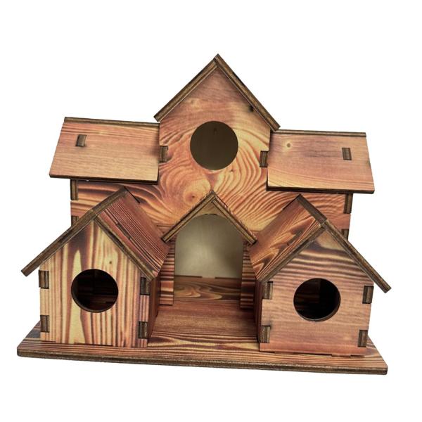 木製鳥小屋ハチドリの巣庭中庭シェルター巣箱屋外インコオウムラブバードケージ用吊り下げ小屋
