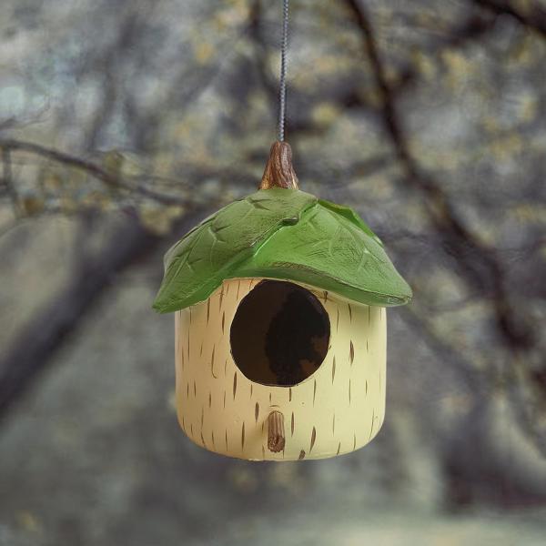 ハンギングバードハウス外鳥シェルターリーフ巣箱ノベルティ鳥小屋庭の装飾裏庭パティオ鳥愛好家のギフト