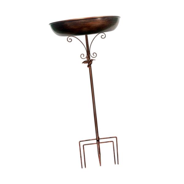 バードバス フィーダーボウル バードフィーダー 丈夫な金属製 プロングベース ヴィンテージデザイン バードバス 屋外手すり 庭 ポーチ 庭用