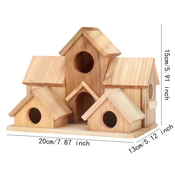 ハチドリの巣、ウッドバードハウスネストの装飾吊り下げられた小屋の巣箱のための吊り下げ庭の巣箱オウムガーデンブルージェイズ