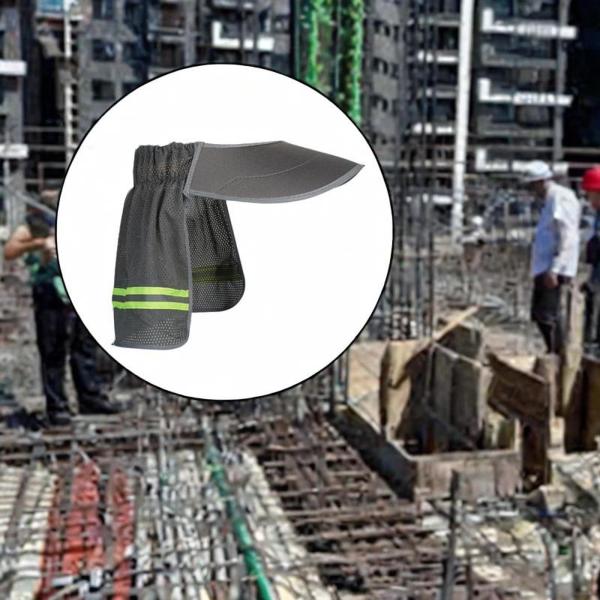 ヘルメット サンシェード 帽子 バイザー 建設 屋外作業用 ハード ハット アクセサリー グレー