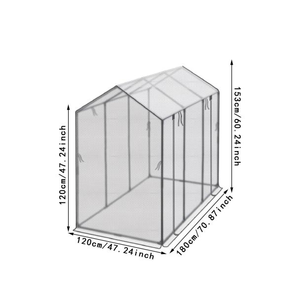 ミニ温室用品 苗床 植物カバーテント 屋外用 180cmx120cmx153cm