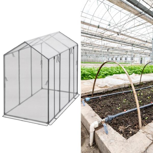 ミニ温室用品 苗床 植物カバーテント 屋外用 180cmx120cmx153cm