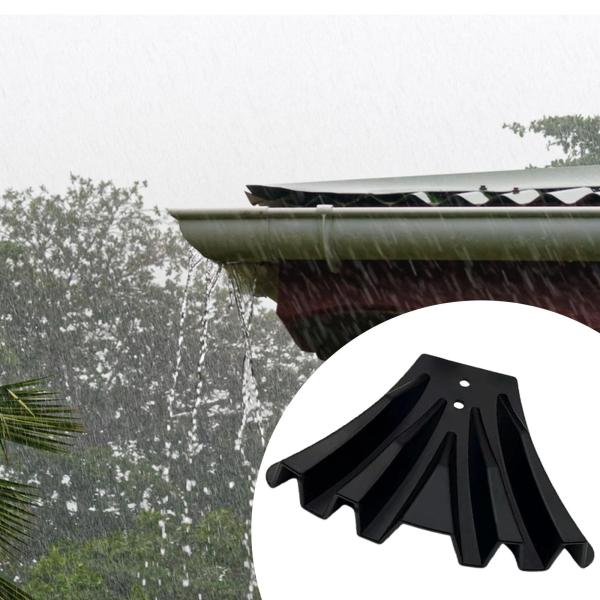雨どいディスパーサー 屋根用 屋外用 セメント製 ブラック 効果的な縦樋分岐装置