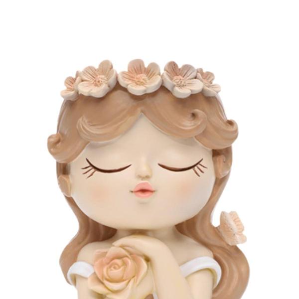 フェイスプランターポット ホームデコレーション 花瓶 彫像 手工芸品 漫画植木鉢 8x7x11cm ホワイト ブラウン