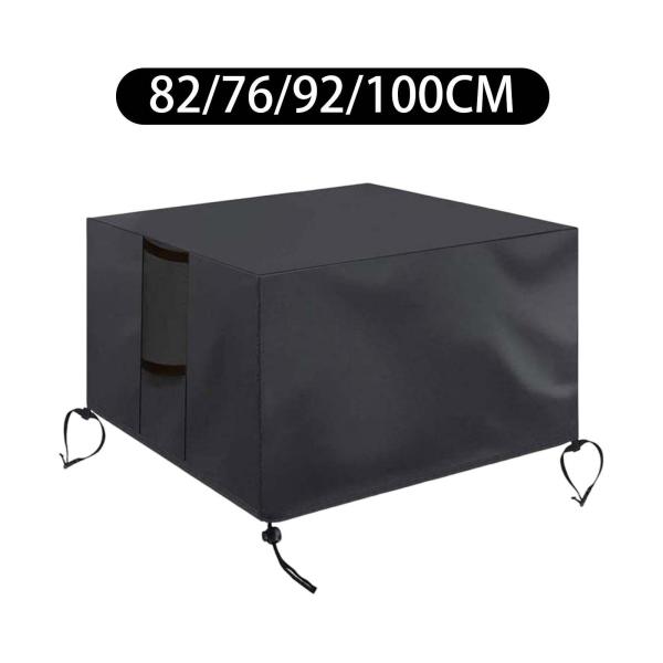 ファイヤーピットカバー 防風 耐候性 ガーデン 屋外 パティオ用 82x82x61