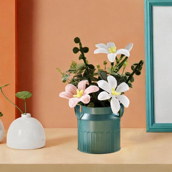装飾花瓶 植木鉢 ホームデコレーション プランター ドライフラワーバケツ ショッピングモール リビングルーム ポーチ 結婚式 ファームハウス用