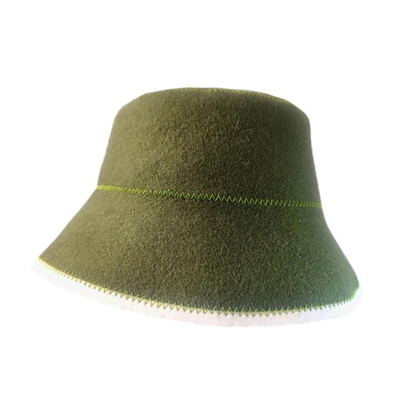 サウナハット ヘッドギア 屋内サウナアクセサリー シャワー 浴室 スパ用 ダークグリーン