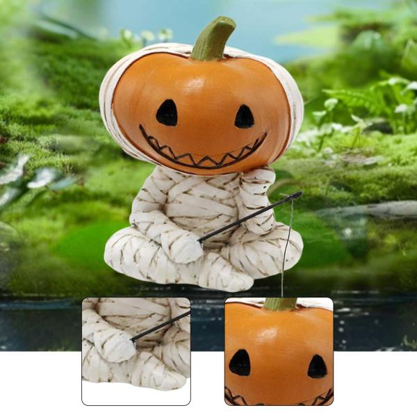 カボチャの置物 植木鉢 装飾 ハロウィン ギフト コレクション用 小さな彫刻 卓上飾り 芝生 庭 玄関 棚用