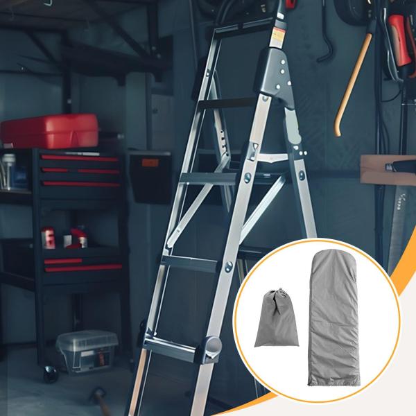 折りたたみ式はしごカバー ポータブルステップラダープロテクター 芝生 ガーデン ファームハウス用 50x124x6.5cm グレー