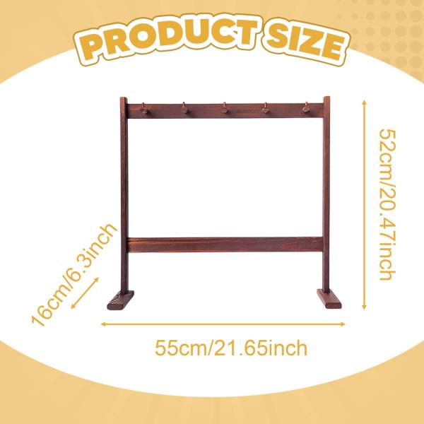 木製チャイムスタンド装飾デスクチャイムホルダー展示用ティールームギフトL