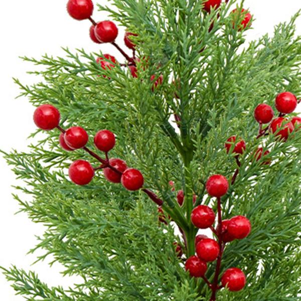 人工松とヒノキの木 レッドベリー付き グラウンド付き クリスマスツリー クリスマスデコレーション 廊下、裏庭、ギフトパスウェイ用
