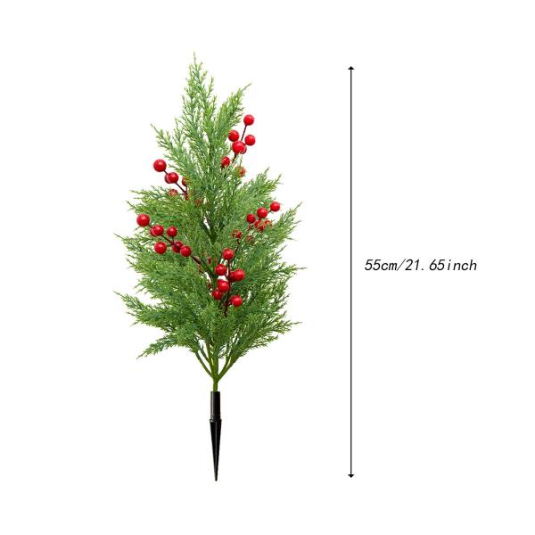 人工松とヒノキの木 レッドベリー付き グラウンド付き クリスマスツリー クリスマスデコレーション 廊下、裏庭、ギフトパスウェイ用
