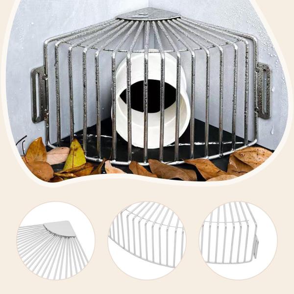 ステンレススチール製雨樋フィルターストレーナーパイプガード 下水道ガーデンバルコニー用 22.5cmx16cmx16cm