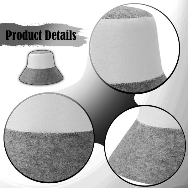 サウナハット 耐久性 ギフト 実用的 軽量 通気性 サウナアクセサリー グレー ホワイト スタイル B