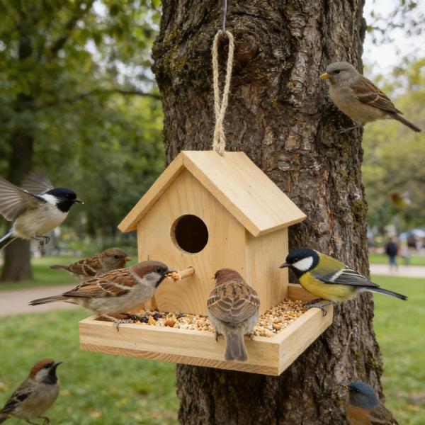 屋外吊り下げ式巣箱用バードハウス、多目的装飾バードハウス、コマドリ、セキセイインコ、カーディナルなどの鳥の巣箱