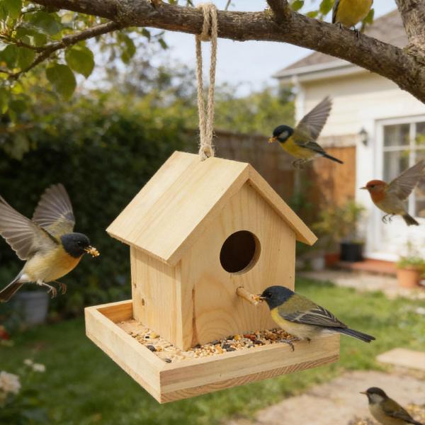 屋外吊り下げ式巣箱用バードハウス、多目的装飾バードハウス、コマドリ、セキセイインコ、カーディナルなどの鳥の巣箱