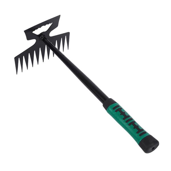 雑草除去器 11本の爪 ガーデニング除草ツール 裏庭の植栽用 根こそぎ引き抜き ストレートハンドル