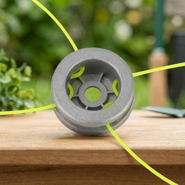 草刈りヘッド、ストリングトリムヘッド、ナイロンロープアクセサリー付きユニバーサルブラシカッター、芝刈り機用交換