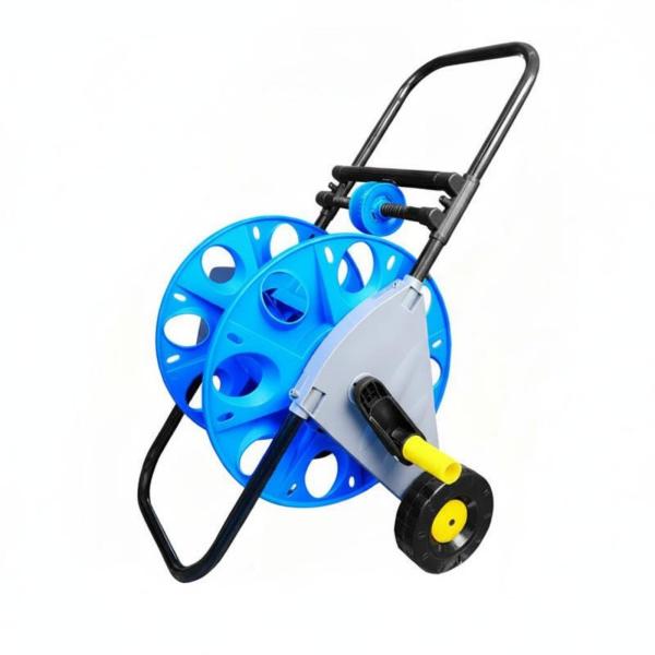 Hose Reel Cart 可動 ホースリール 収納 ホースワゴン 搭載 押し手 フレーム 移動 安定 整理 便利 ガーデン 庭園 パティオ 玄関先 ドライブウェイ に適用