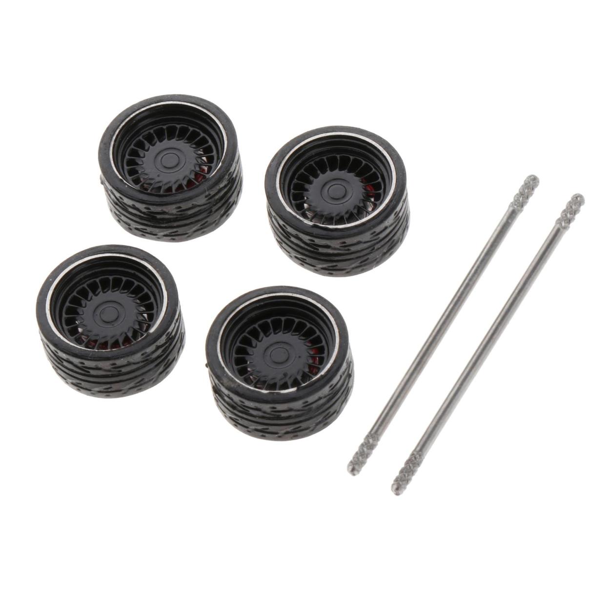 4本/セット合金1/64モデル改造車タイヤモデルトミカに交換 : STK