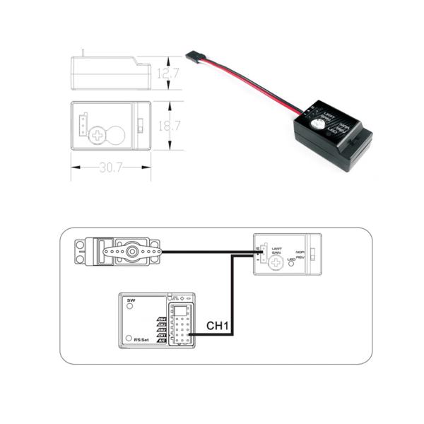 ドリフト駆動制御 4-6V rcカー駆動ドリフトジャイロ 高性能rcカースペア部品 ケーブルライン