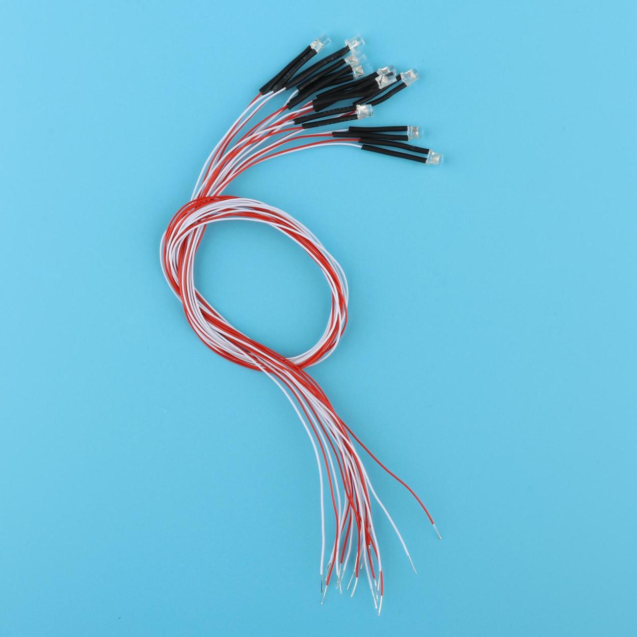 10個前の有線3ミリメートルledダイオードライトDC3V発光ダイオード照明電球パーティーの装飾 |  | 09