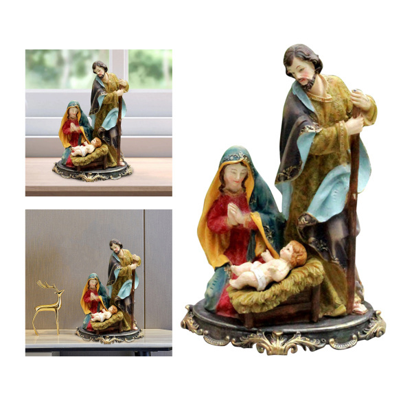 聖家族キリスト降誕置物樹脂イエス ? キリスト彫像クリスマス