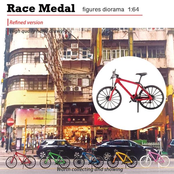 1:64 ミニ自転車シーンモデル おもちゃドールハウスの装飾 フィンガー