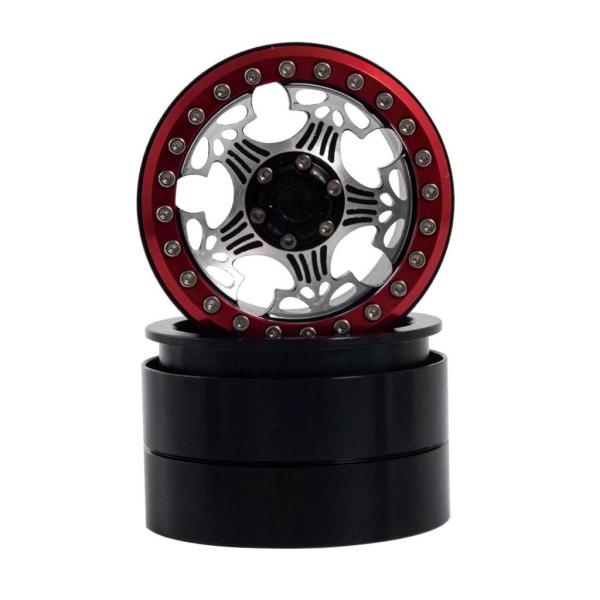 1pc Widen 2.2 インチCNCヘビーデューティビードロックホイールリム金属合金1:10スケールRCクローラーカーアップグレード -