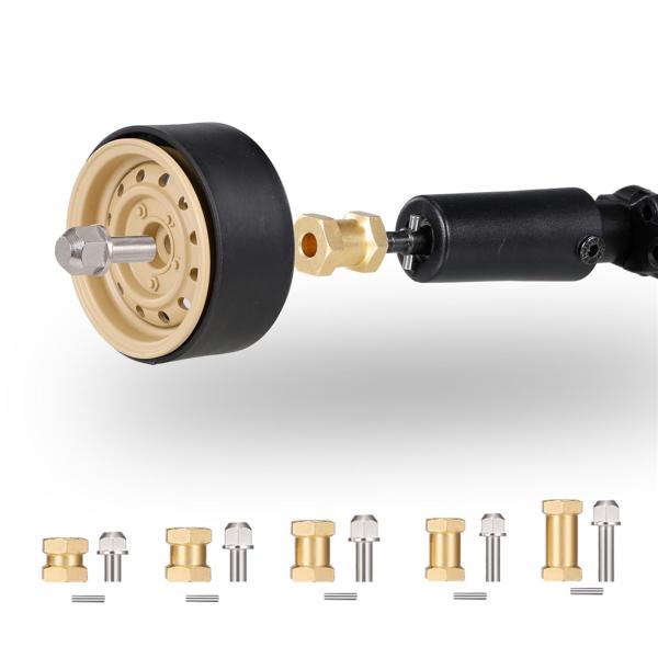 4個のRC車の車輪の六角六角のハブのアダプターのアップグレード部品の軸方向のSCX10 RC車20mm