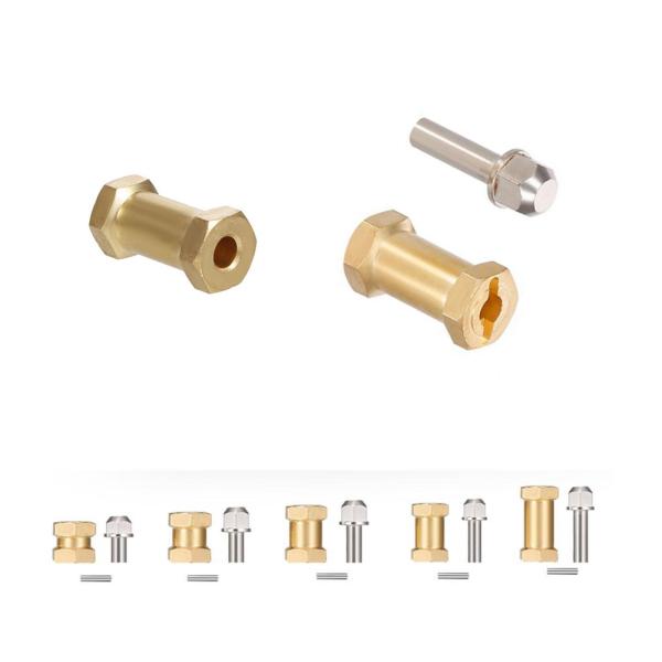 4個のRC車の車輪の六角六角のハブのアダプターのアップグレード部品の軸方向のSCX10 RC車20mm