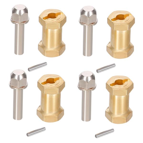 4個のRC車の車輪の六角六角のハブのアダプターのアップグレード部品の軸方向のSCX10 RC車20mm