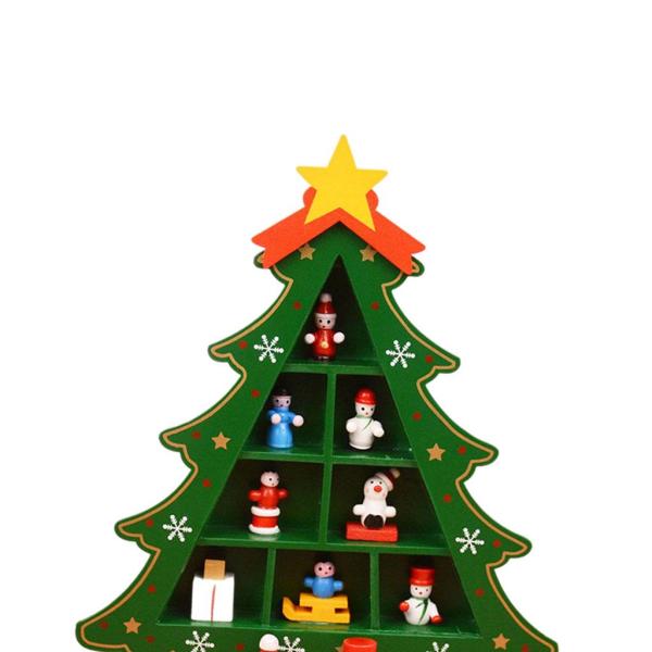 暖炉の子供のためのコンパートメント3Dウッドが付いているクリスマスツリーの装飾子供ミディアムグリッドグリーン