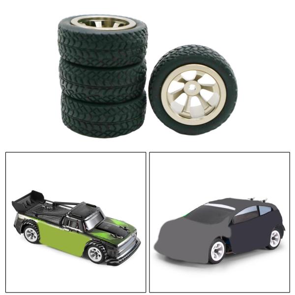 Wltoys用4xクローラータイヤ＆ホイール1.18インチ1:28スケールK969 K979 P929P939スライバー