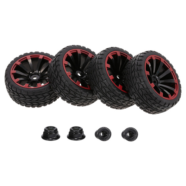4ピース/個ホイールタイヤユニバーサル1/10オンロードカーRCオフロード  