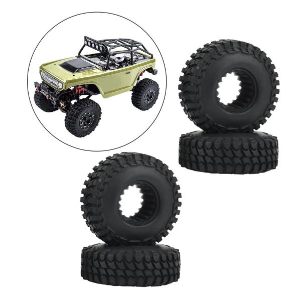 4 /アキシャルSCX241 / 24オフロードクローラーカーアクセサリー用ゴムタイヤセット