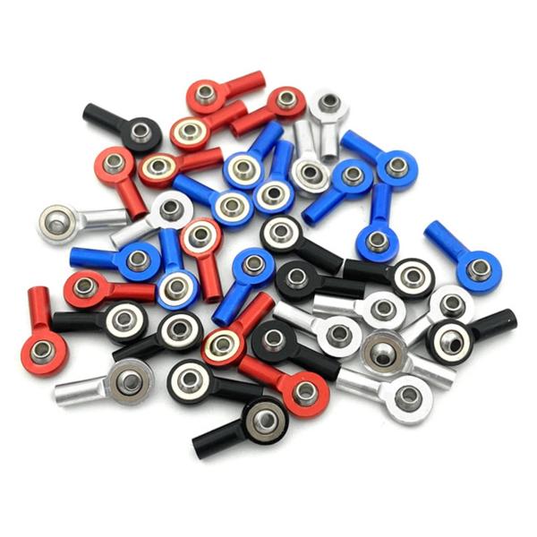 10個M2ボールジョイントボールヘッドバックルタイロッドエンド1 / 10RCカーアクセサリーレッド用