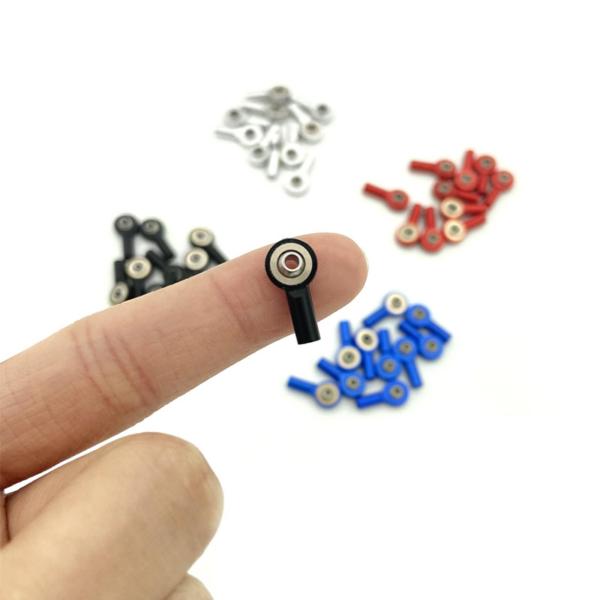 10個M2ボールジョイントボールヘッドバックルタイロッドエンド1 / 10RCカーアクセサリーブラック用