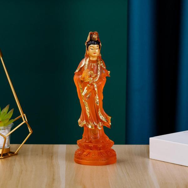 瞑想の装飾のための樹脂琥珀仏教像観音菩薩像｜stk-shop｜03