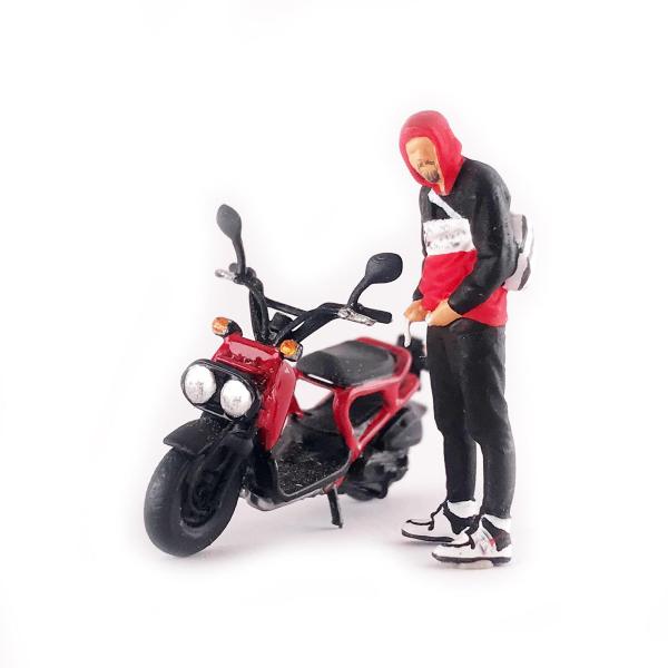 シーンレイアウトのためのリアルなレトロなオートバイモデル1/64グッズ用品｜stk-shop｜04