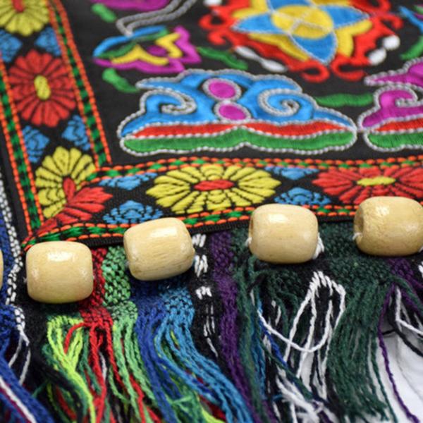 ショルダーバッグハンドメイドカジュアルマルチカラータッセルバッグバケーションウーマンギフトブルー