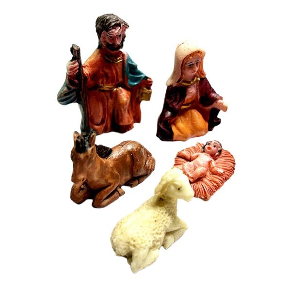 キリスト降誕の置物セット イエス像 クリスマス オーナメント ギフト クリスチャン 5個