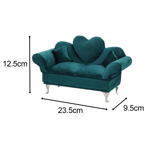 ミニチュアドールアクセサリー ペンダントネックレスハートソファ用ドールハウス家具