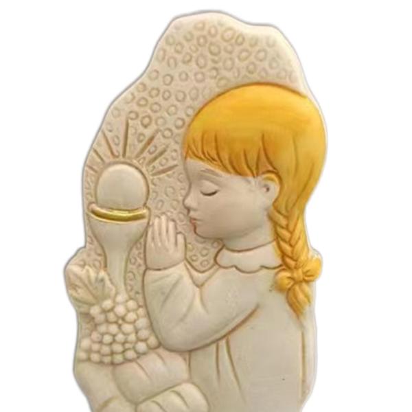 祈りの置物 祈る像 キリスト降誕 カトリック 宗教的ギフト 装飾品 男の子と女の子